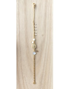 Bracelet Médaille vierge blanc nacré