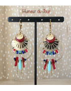 Boucles d'oreilles Mer rouge dorée