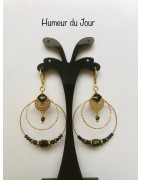 Boucles d'oreilles "Sissi" noires