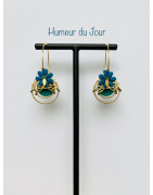 Créole art déco "Jeanne" bleu