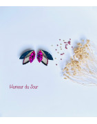 Boucles d'oreilles clou "Greta" rose