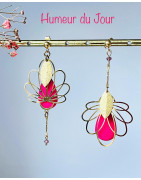 Boucles d'oreilles "Lotus" assymétriques