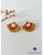 Clou "Soleil Inca" rouge