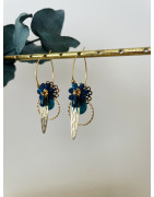 Créoles "mini Perroquet" bleues