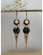 Dormeuses "Disco chics" noires