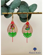 Dormeuses Gouttes "Paradise" multicolore