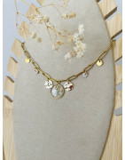 Collier "Gris gris fleurs sechées"