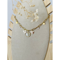 Collier "Gris gris fleurs sechées"