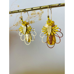 Créoles "Abeilles" jaunes