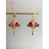 Clou "Nuage art déco" Rose et vert
