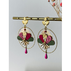 Clou "Nuage art déco" Rose et vert