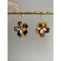 Créole "Fleur acetate" marron