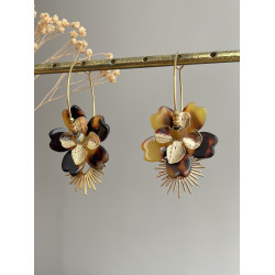 Créole "Fleur acetate" marron