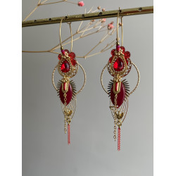 Créoles "Cocq royal" rouge