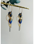 Créoles "Cocq royal" bleues