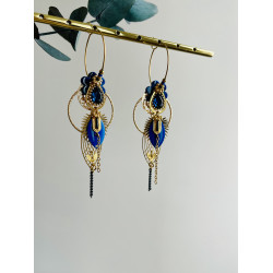 Créoles "Cocq royal" bleues