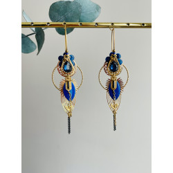 Créoles "Cocq royal" bleues