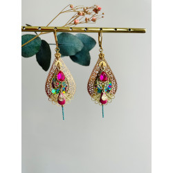 Dormeuses "Disco Porto" multicolores et roses