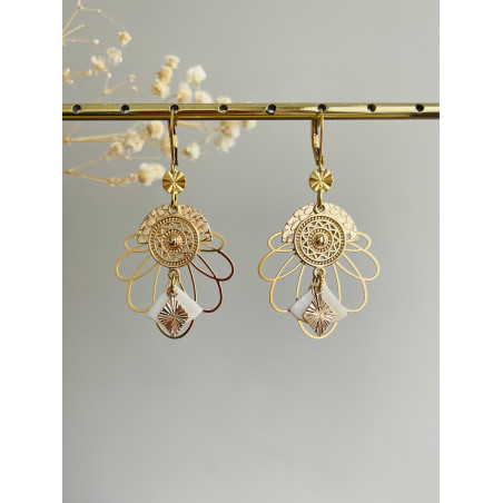 Dormeuses "Triangle nacré"