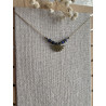 Collier demi lune bleu
