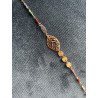 Bracelet feuilles multicolores