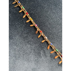 Bracelet chaine goutte multicolore