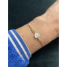 Bracelet nacre "Coeur feuille"