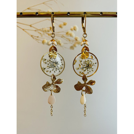 Dormeuses "Fleur suspendue"