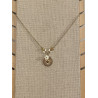 Collier "Médaille étoile" blanc