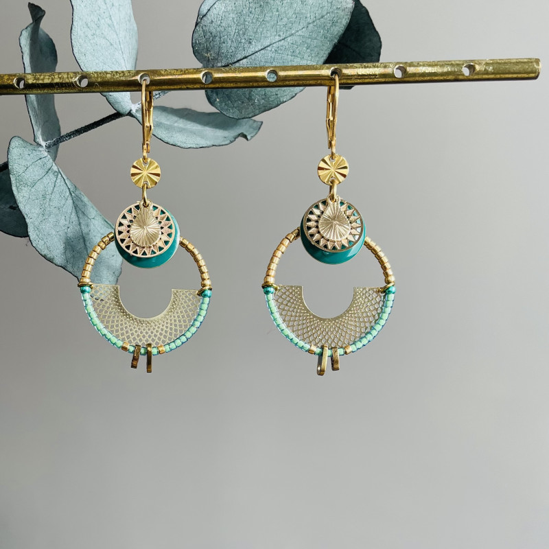 Dormeuse créole byzance verte