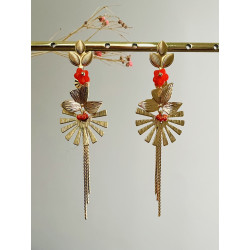 Clou "Soleil Fleuri" orange