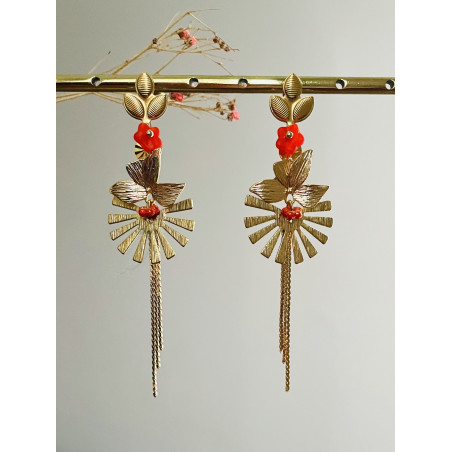 Clou "Soleil Fleuri" orange