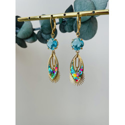 Dormeuses "Cabochon Art déco"