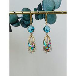 Dormeuses "Cabochon Art déco"