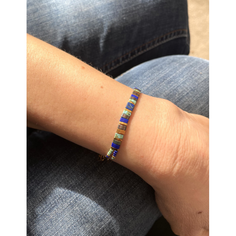 Bracelet "Mini Peruvien" bleu
