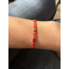 Bracelet "Mini Peruvien" Rouge et Corail