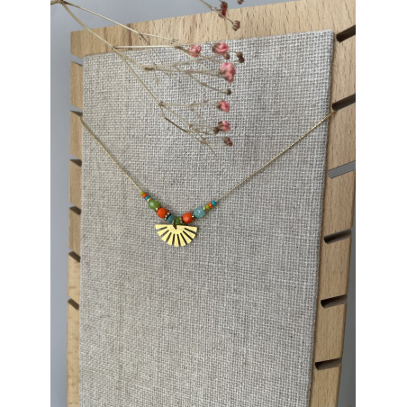 Collier demi-lune multicolore
