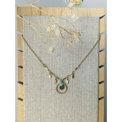 Collier cercle fleur bohème