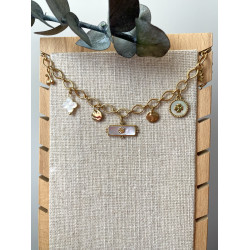Collier gris gris Nacre chic