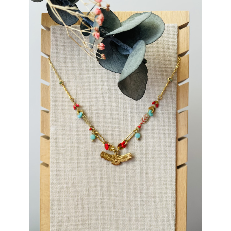 Collier aigle bohème;