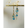 Boucles  "Bulles" asymétriques bleus