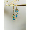 Boucles  "Bulles" asymétriques bleus